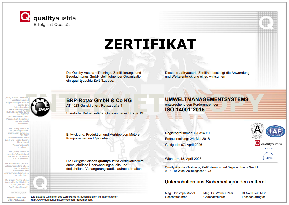 Umweltmanagementsystem Zertifikat
