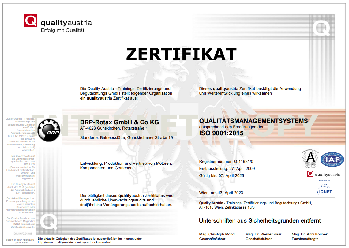 Qualitätsmanagement Zertifikat